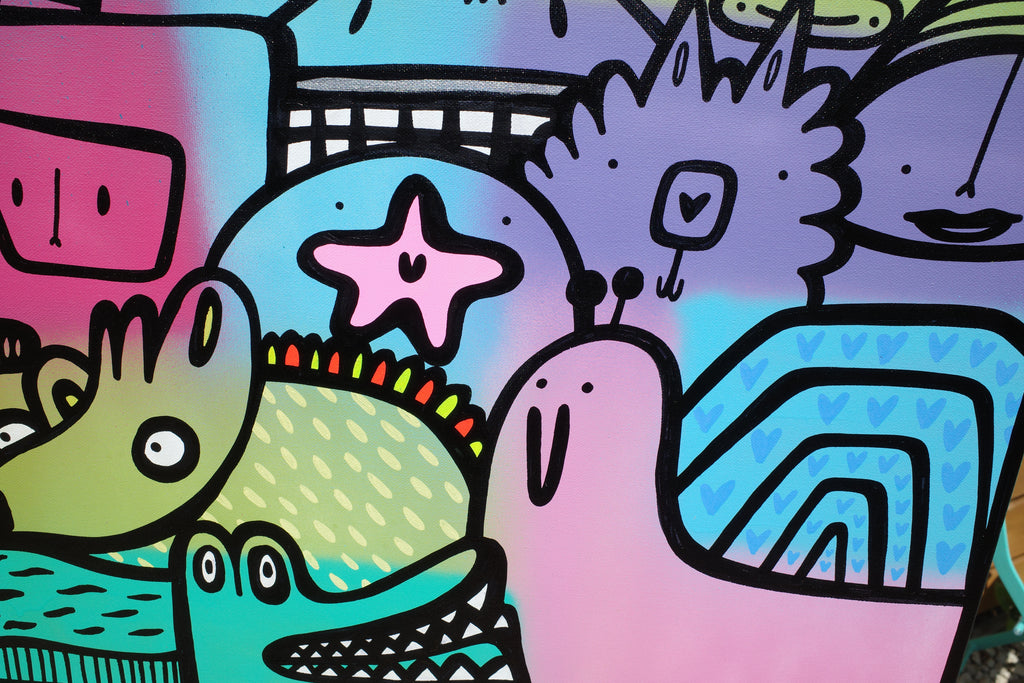 Joining the Crowd - Original Painting