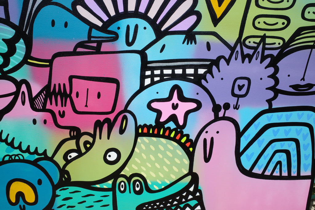 Joining the Crowd - Original Painting