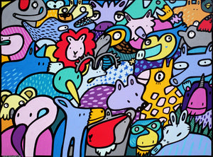 Serene Menagerie - Original Painting