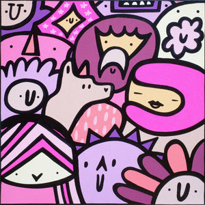 Pinkie Crowd - Original Painting