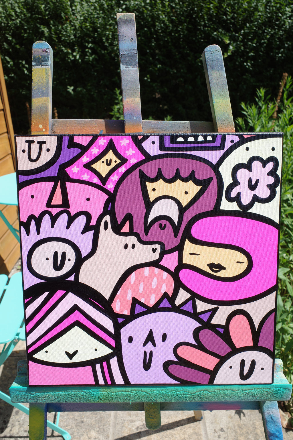 Pinkie Crowd - Original Painting