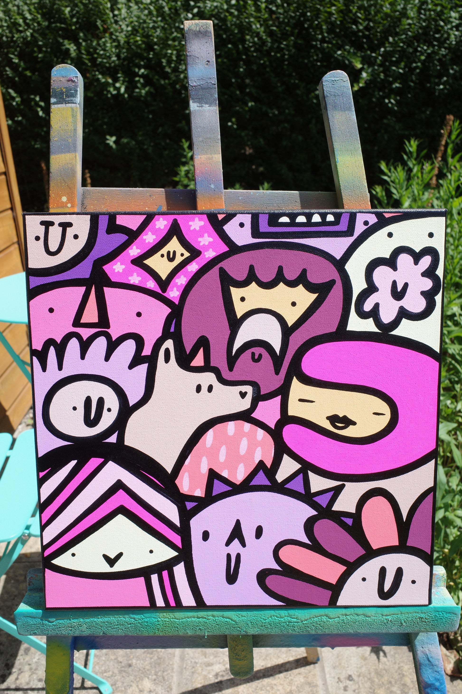 Pinkie Crowd - Original Painting
