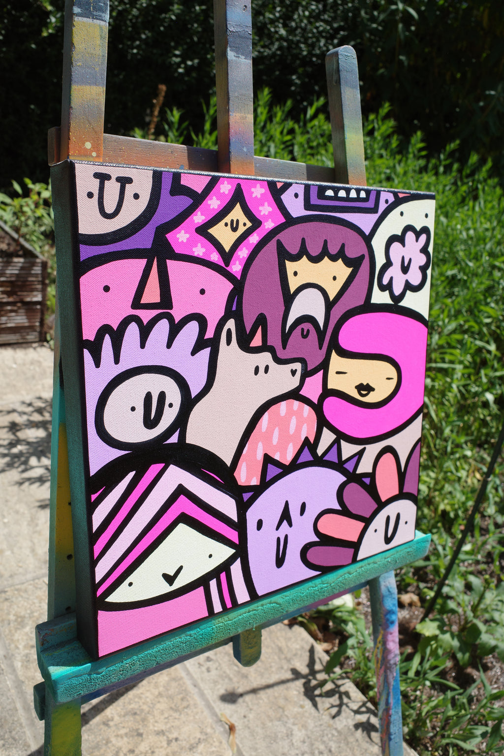 Pinkie Crowd - Original Painting
