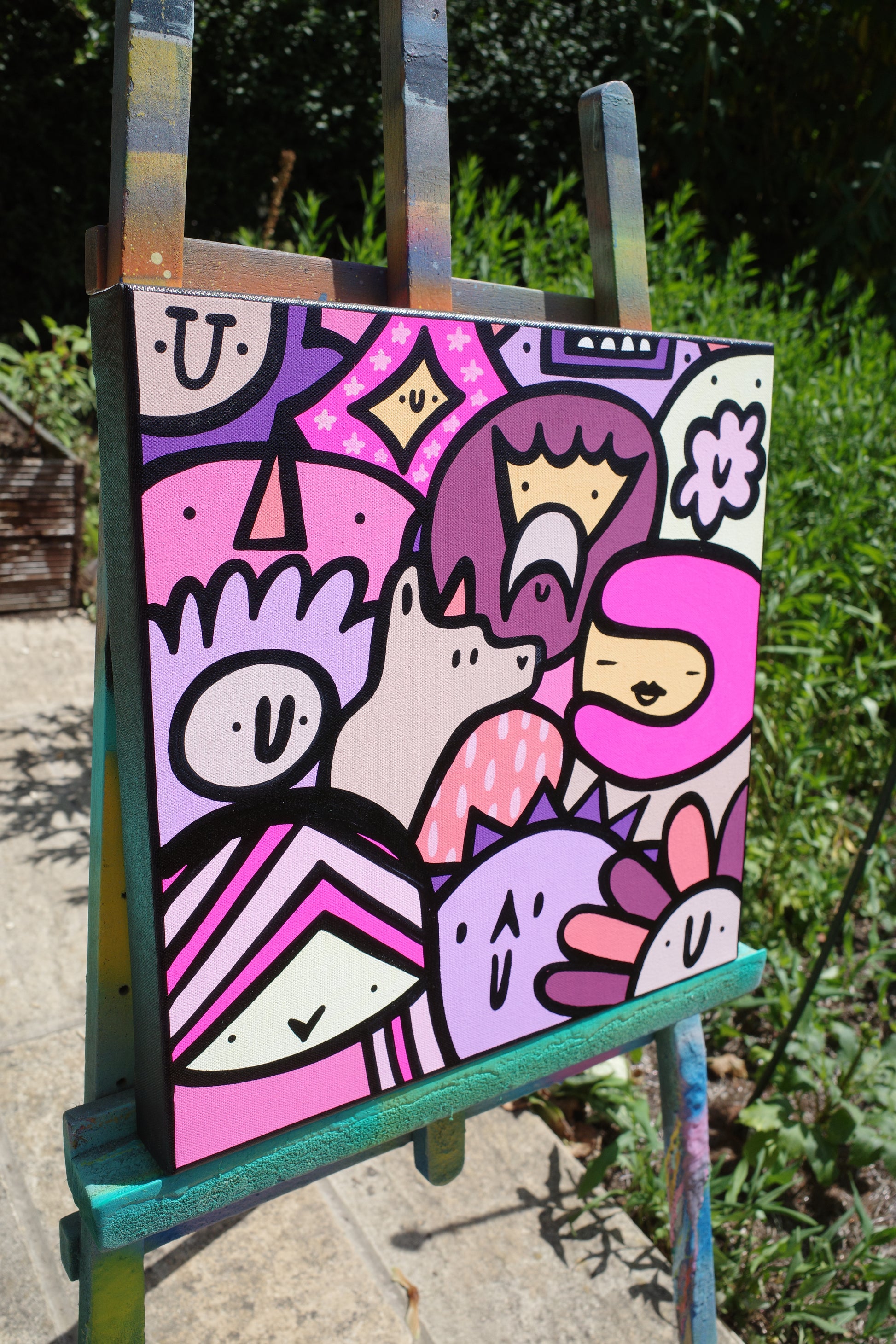 Pinkie Crowd - Original Painting