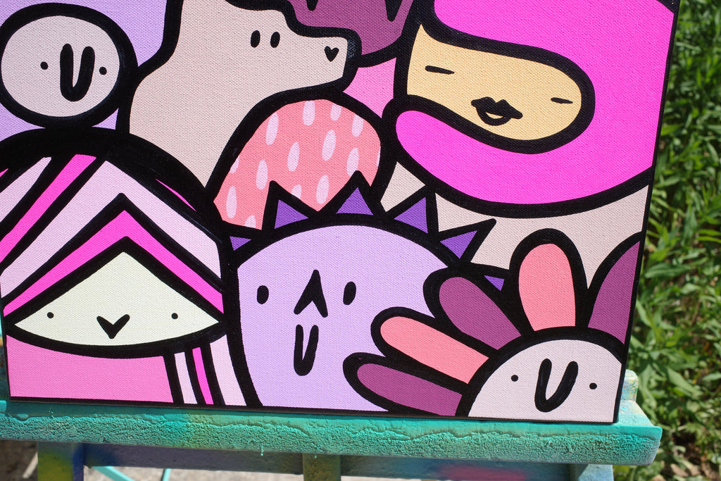 Pinkie Crowd - Original Painting
