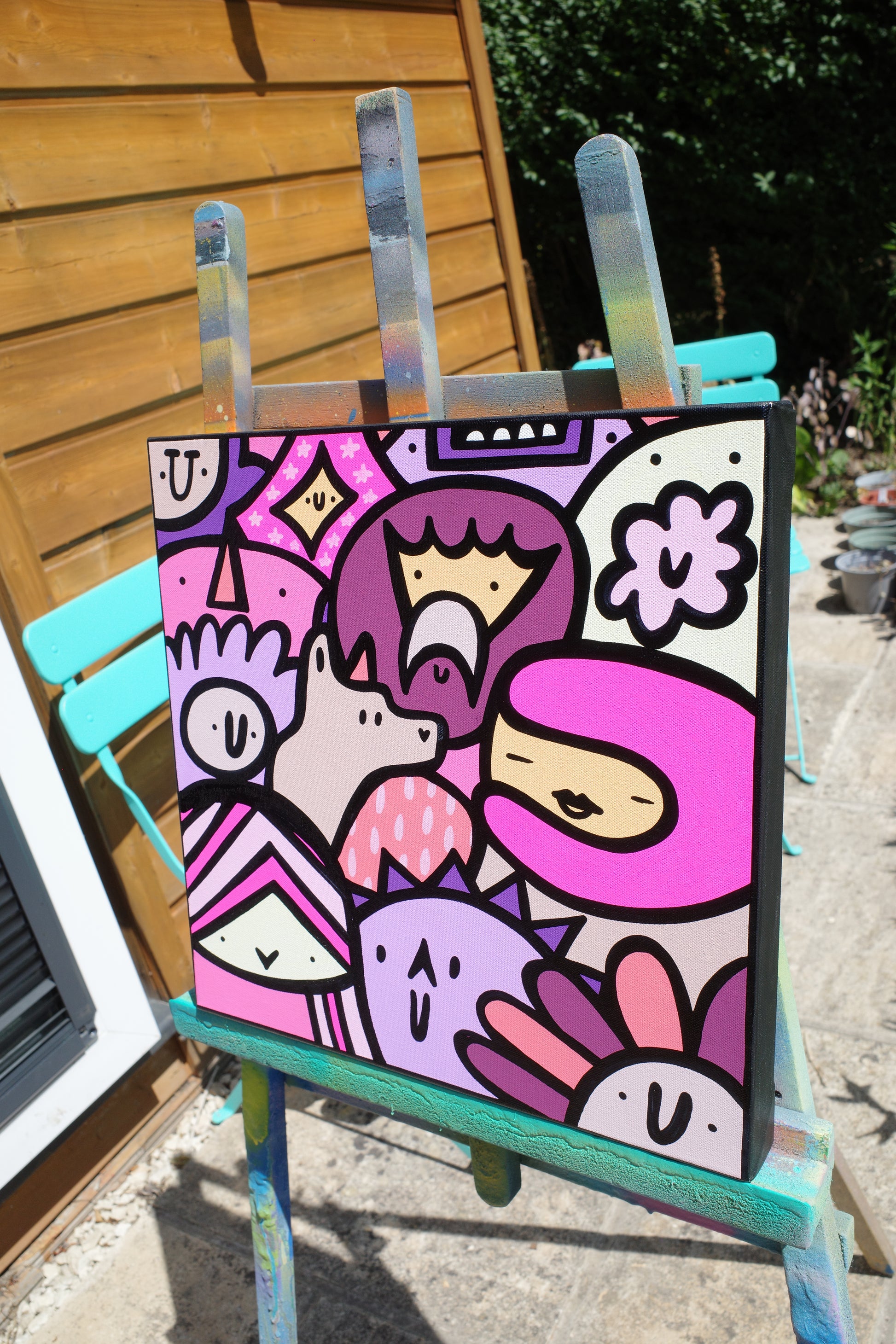 Pinkie Crowd - Original Painting