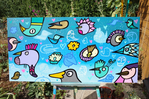 Bubble Birds - Original Painting
