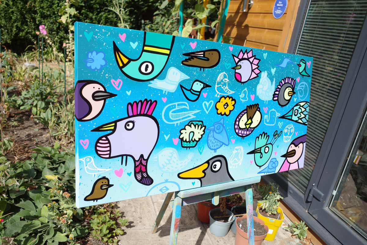 Bubble Birds - Original Painting