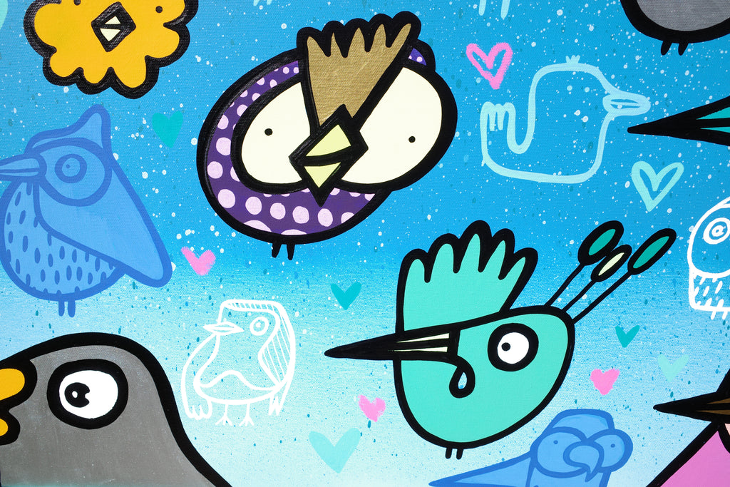 Bubble Birds - Original Painting