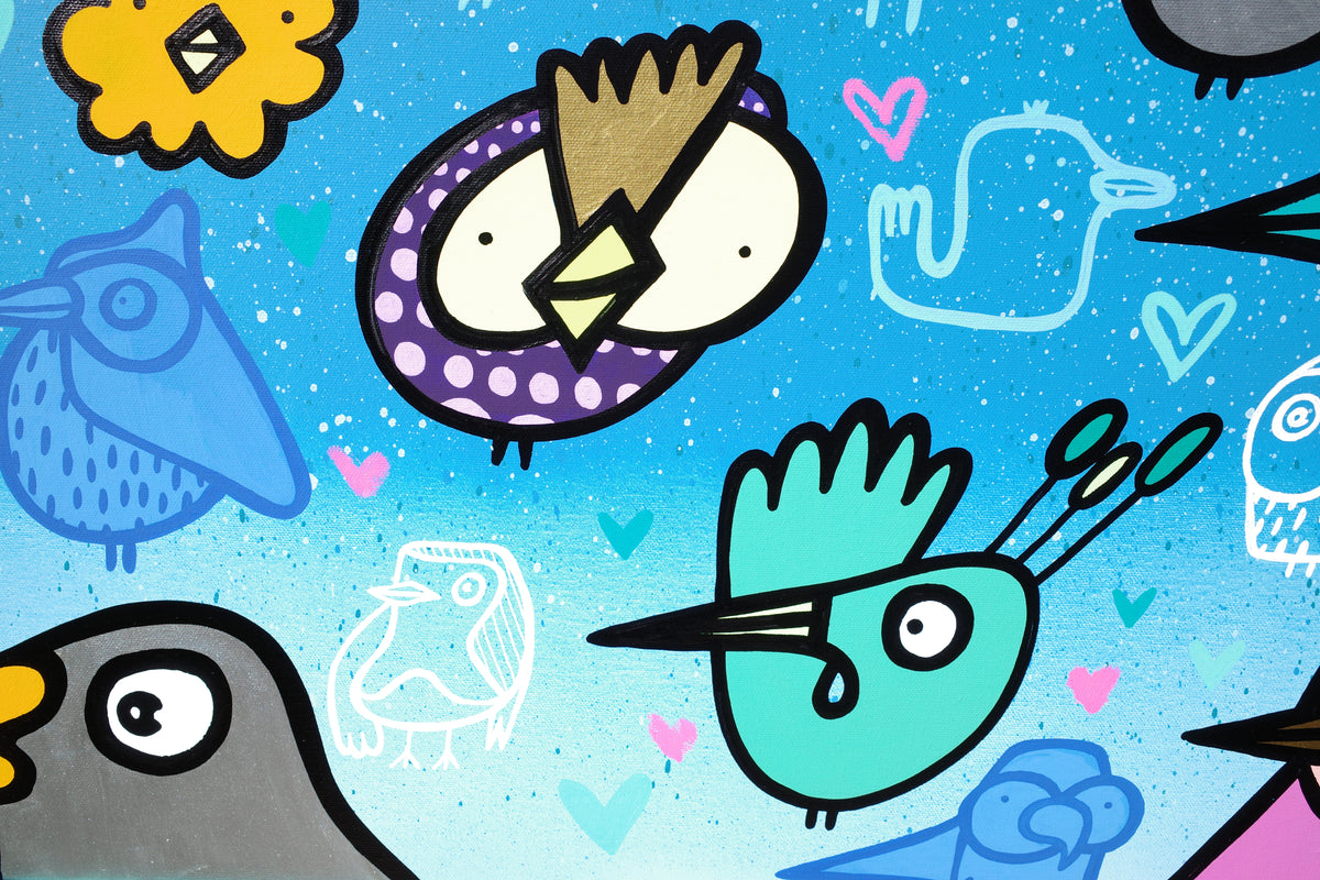 Bubble Birds - Original Painting
