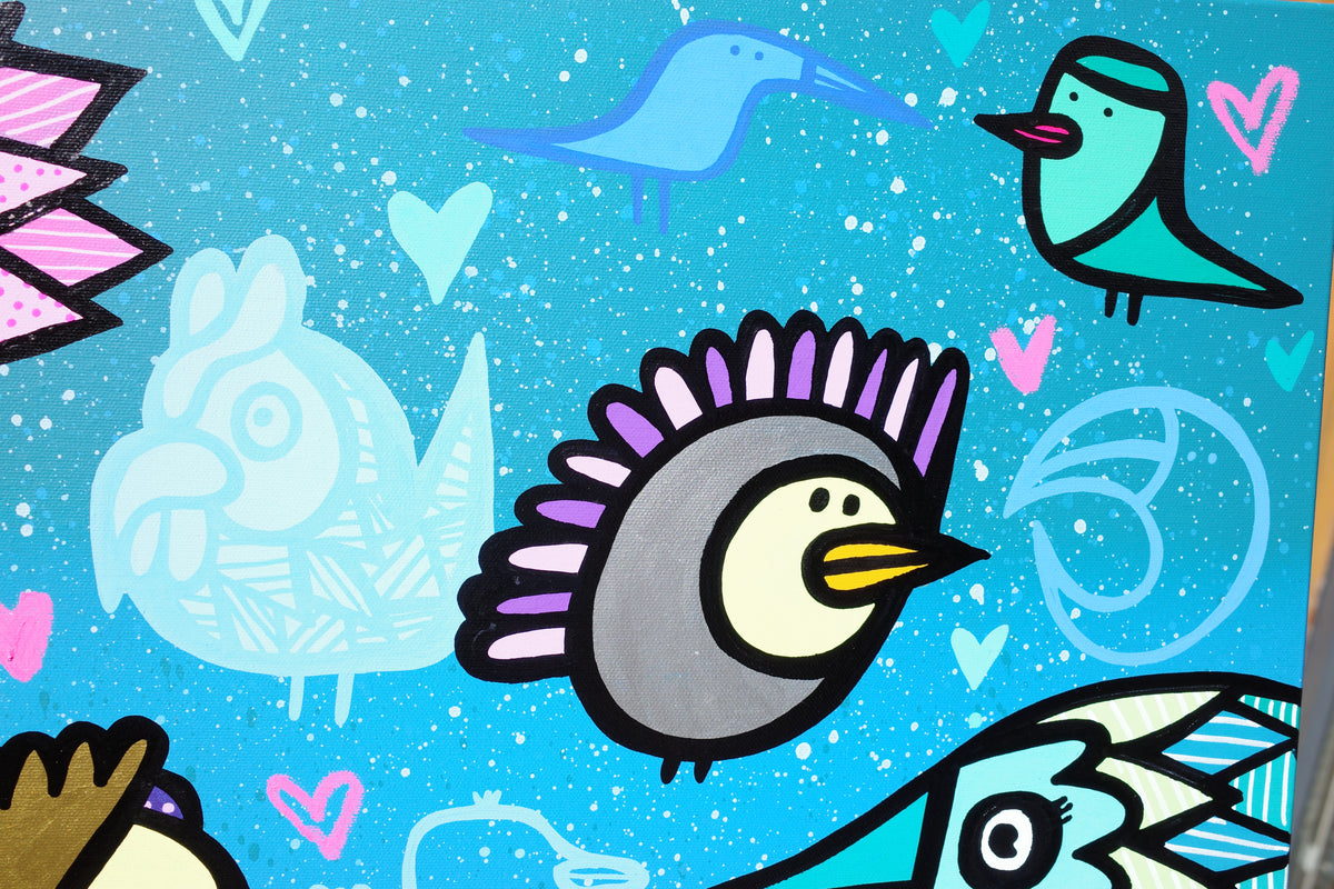 Bubble Birds - Original Painting