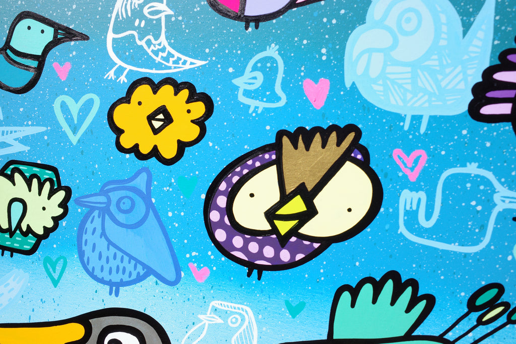 Bubble Birds - Original Painting