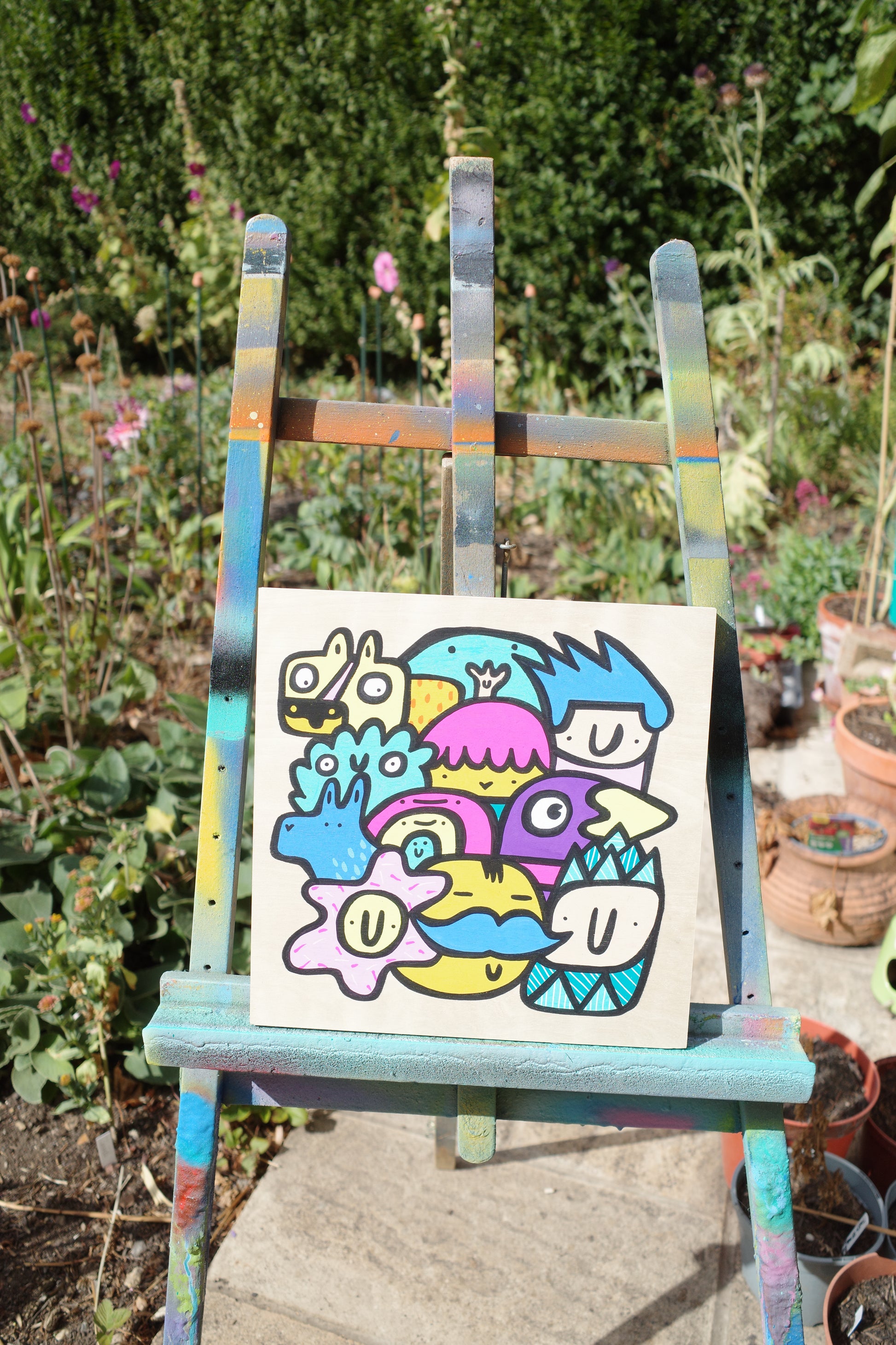 Under the Tree - Original Painting on wood