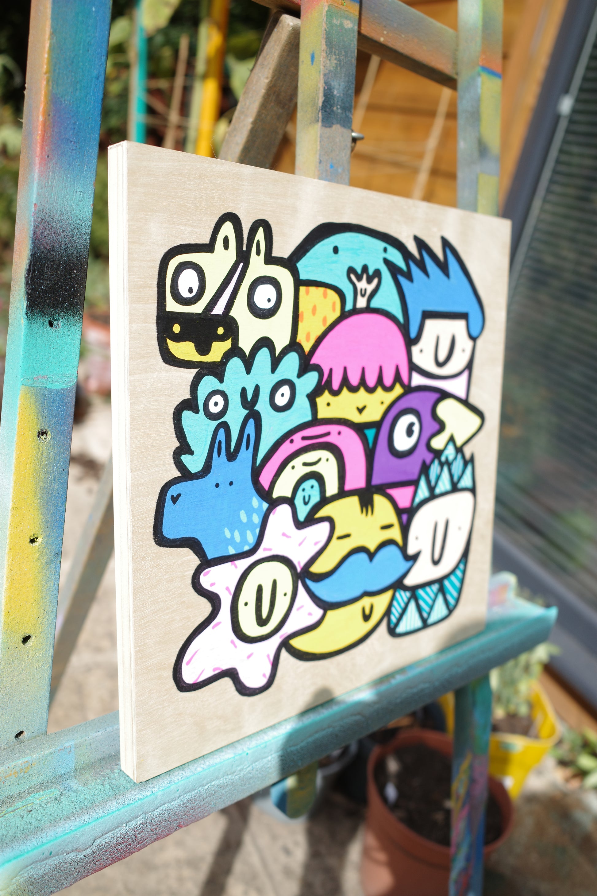Under the Tree - Original Painting on wood
