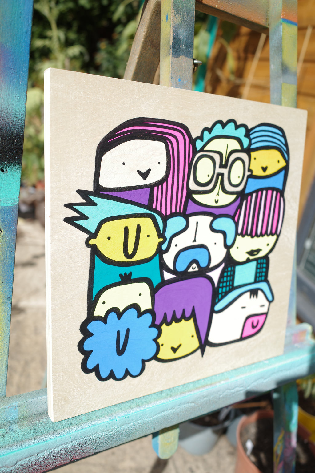 Small Hood - Original Painting on wood