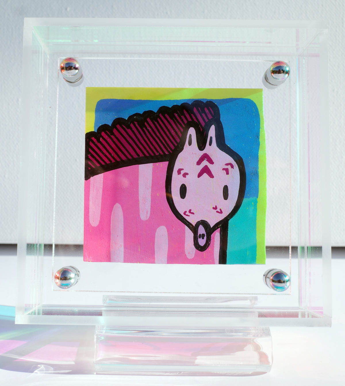 Zig Zag Zebra - Framed Post-it Note