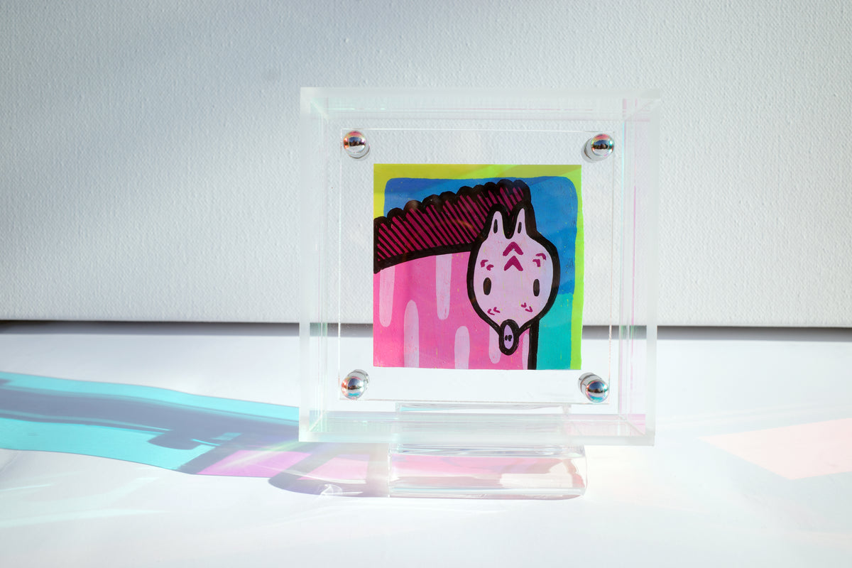 Zig Zag Zebra - Framed Post-it Note