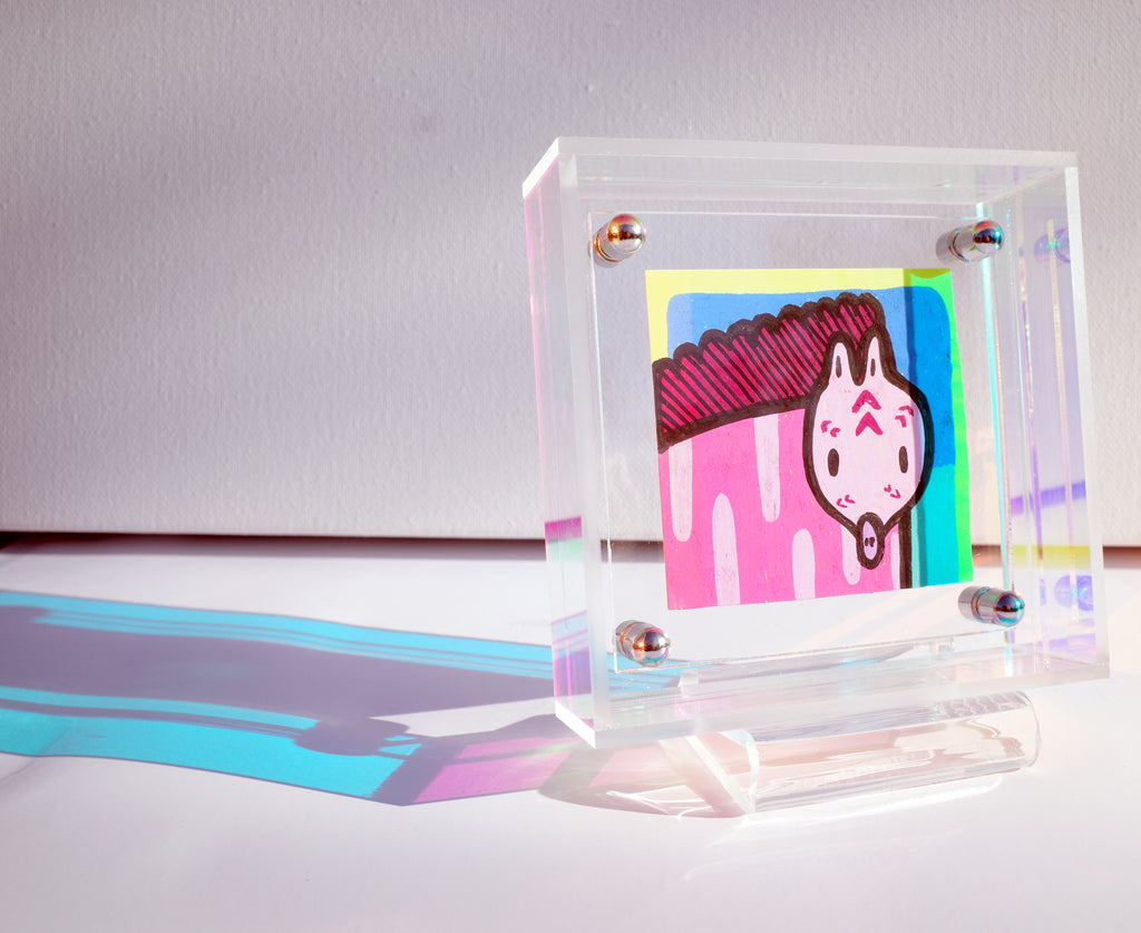 Zig Zag Zebra - Framed Post-it Note