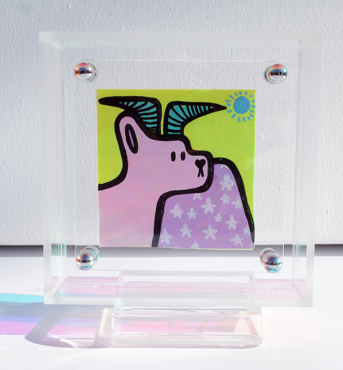 Sunrise Deer - Framed Post-it Note
