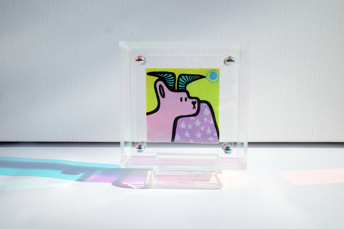 Sunrise Deer - Framed Post-it Note