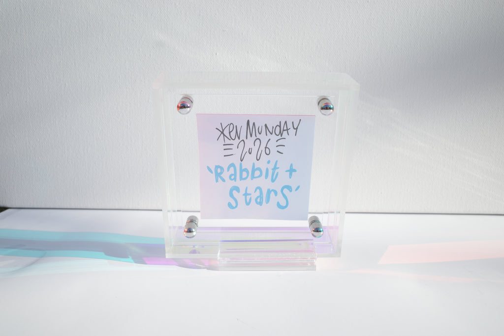 Rabbit & Stars - Framed Post-it Note