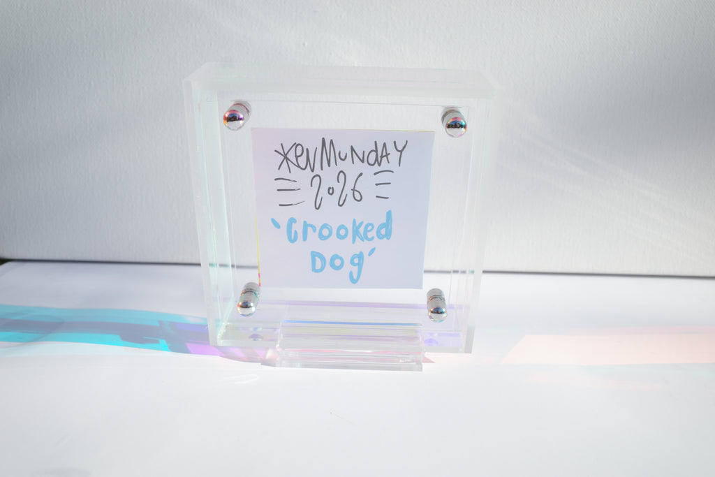 Crooked Dog - Framed Post-it Note