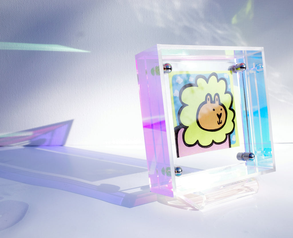 Bubble Lion - Framed Post-it Note