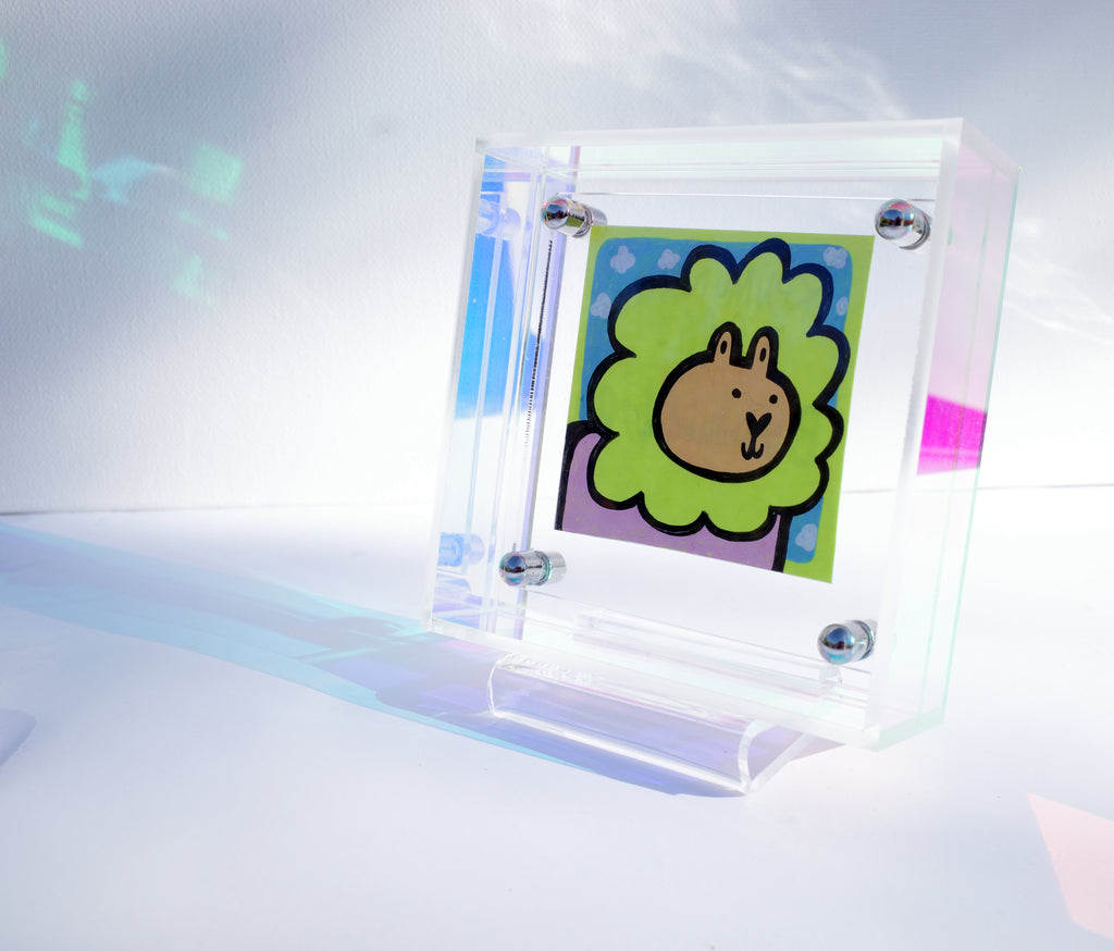 Bubble Lion - Framed Post-it Note