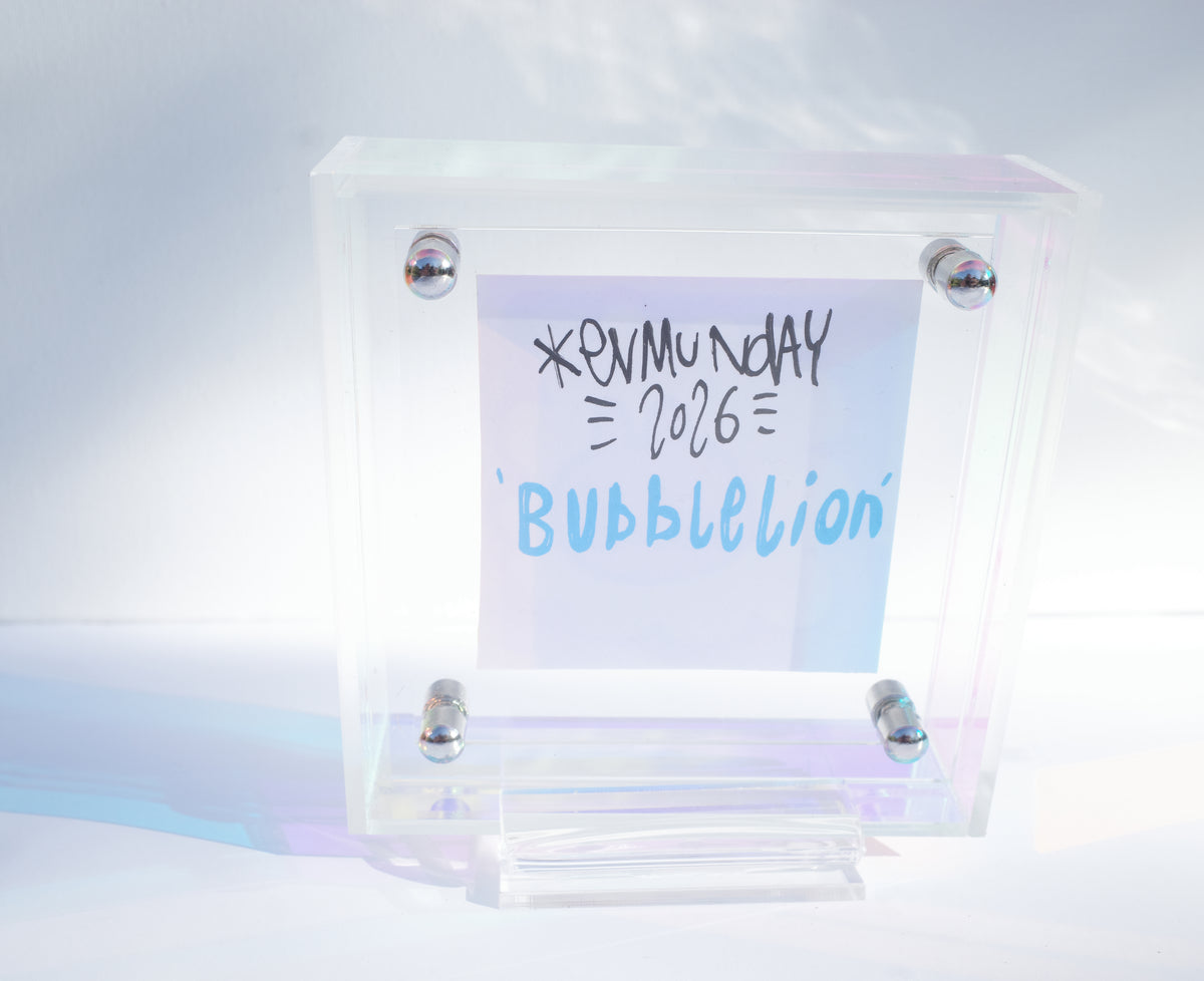 Bubble Lion - Framed Post-it Note