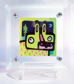 Moonlit Tiger - Framed Post-it Note