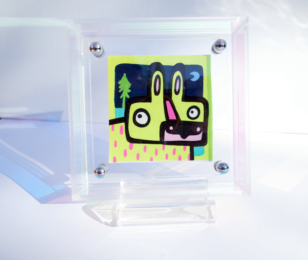 Moonlit Tiger - Framed Post-it Note