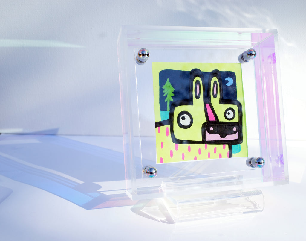 Moonlit Tiger - Framed Post-it Note