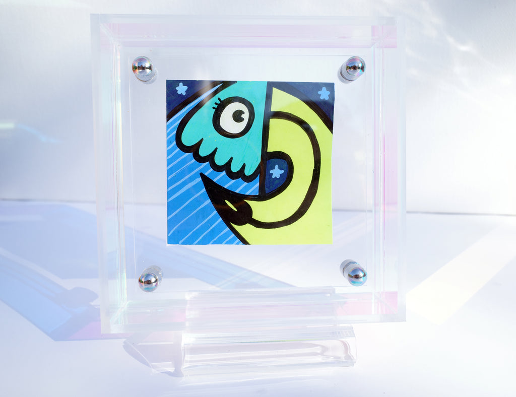 Banana Toucan - Framed Post-it Note