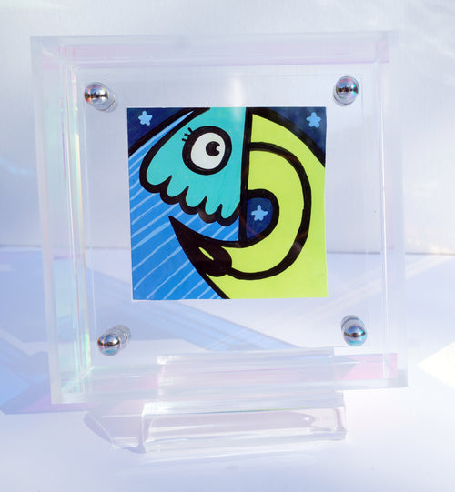 Banana Toucan - Framed Post-it Note