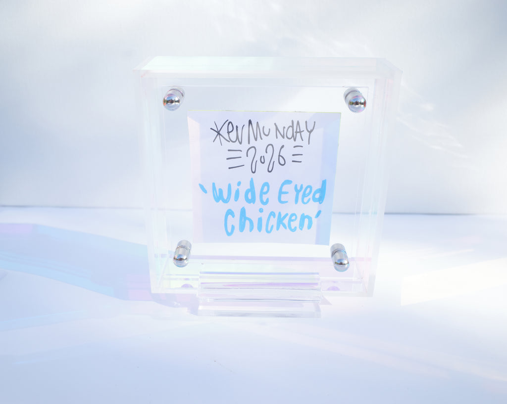 Wide Eyed Chicken - Framed Post-it Note