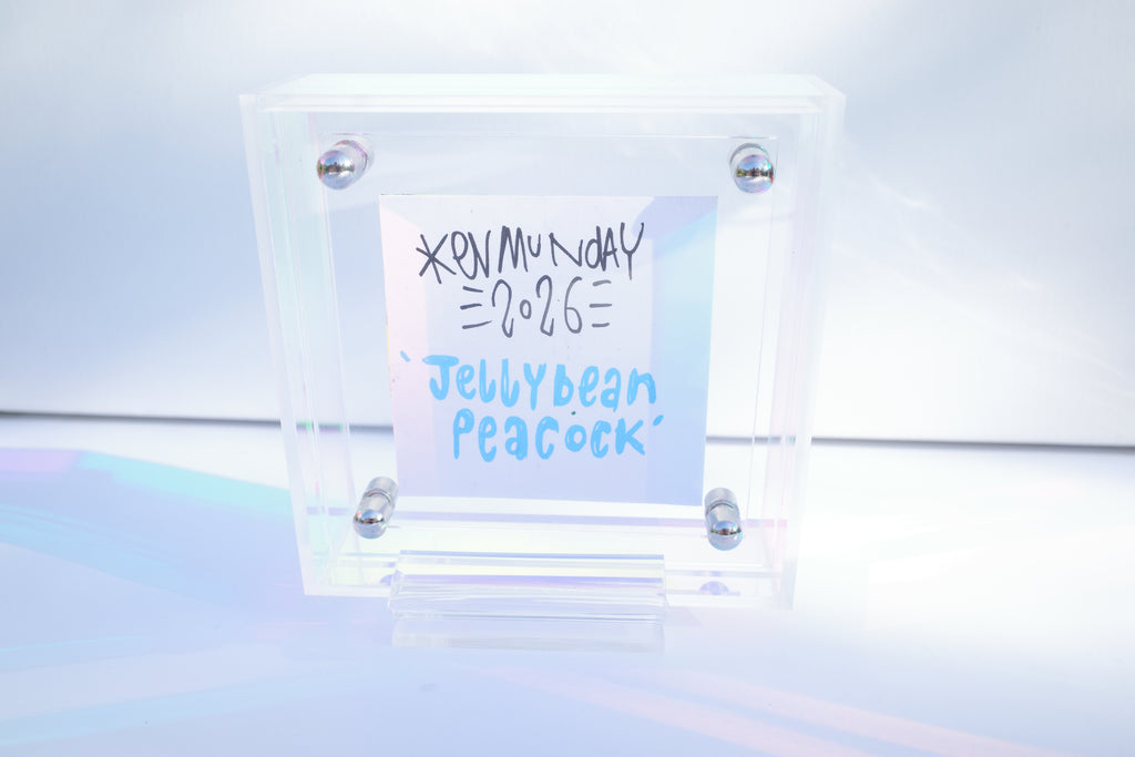 Jellybean Peacock - Framed Post-it Note