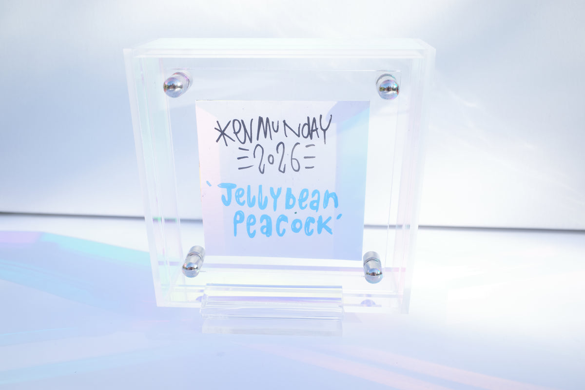 Jellybean Peacock - Framed Post-it Note