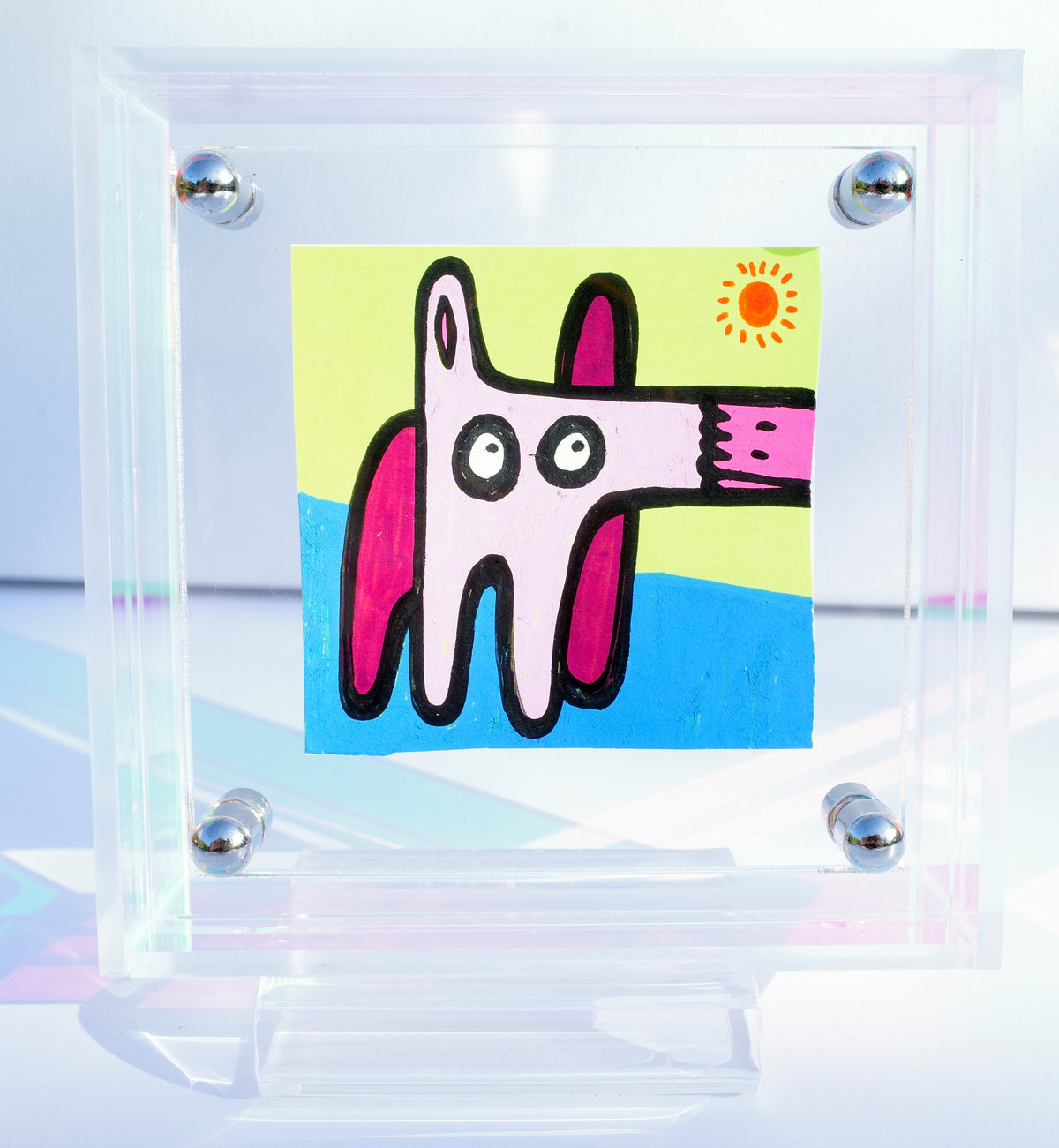 Long Nosed Deer - Framed Post-it Note