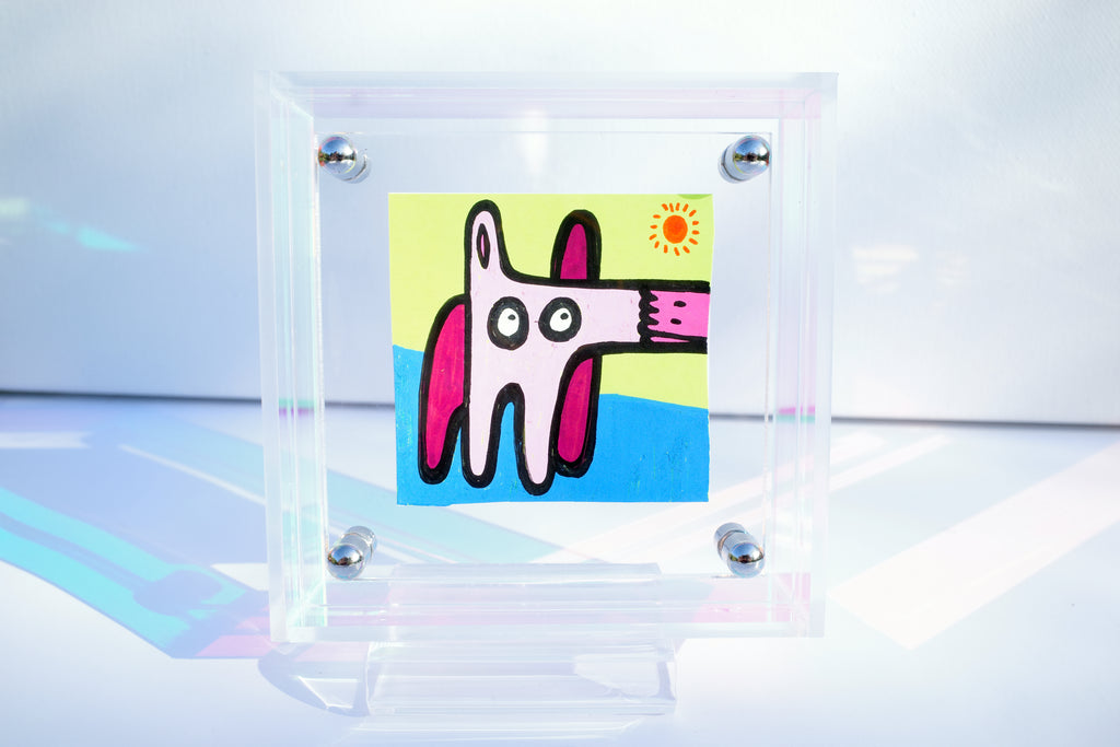 Long Nosed Deer - Framed Post-it Note