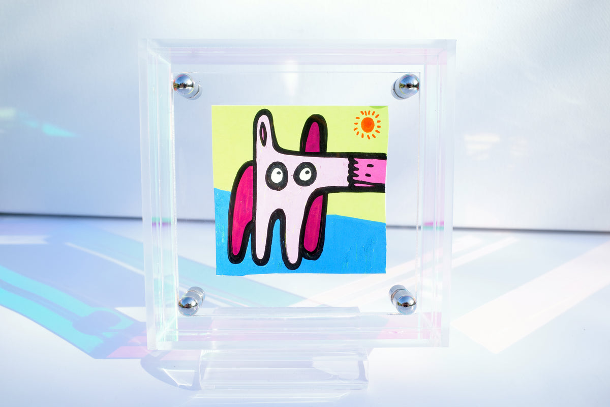 Long Nosed Deer - Framed Post-it Note