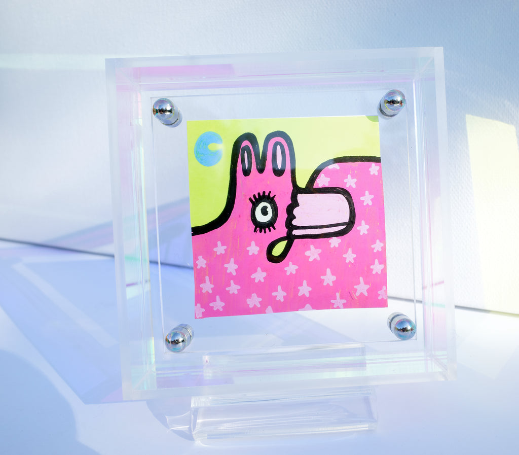 Moon Deer - Framed Post-it Note
