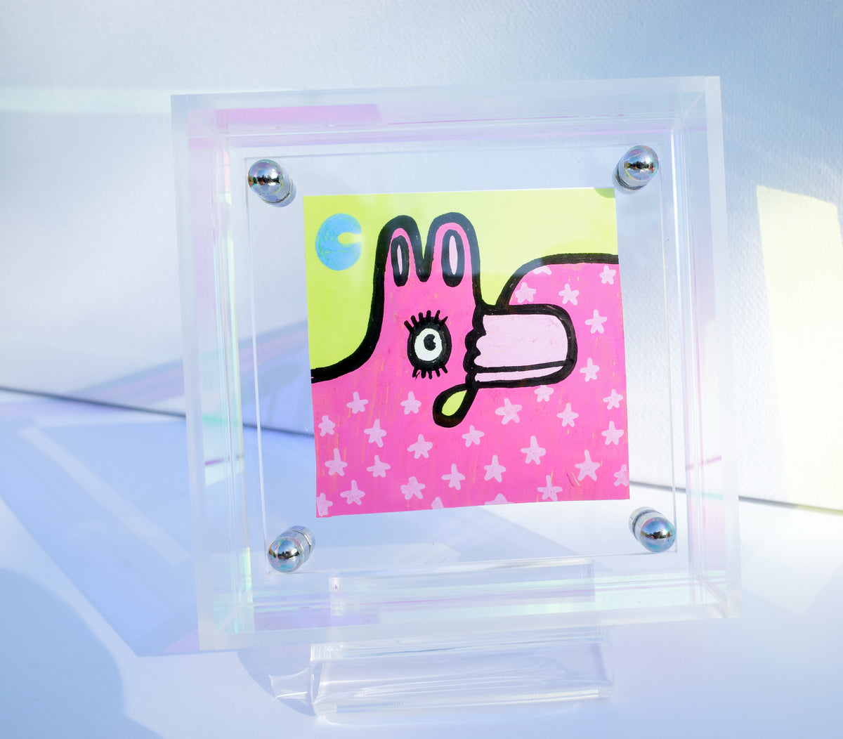 Moon Deer - Framed Post-it Note