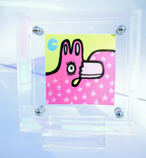 Moon Deer - Framed Post-it Note