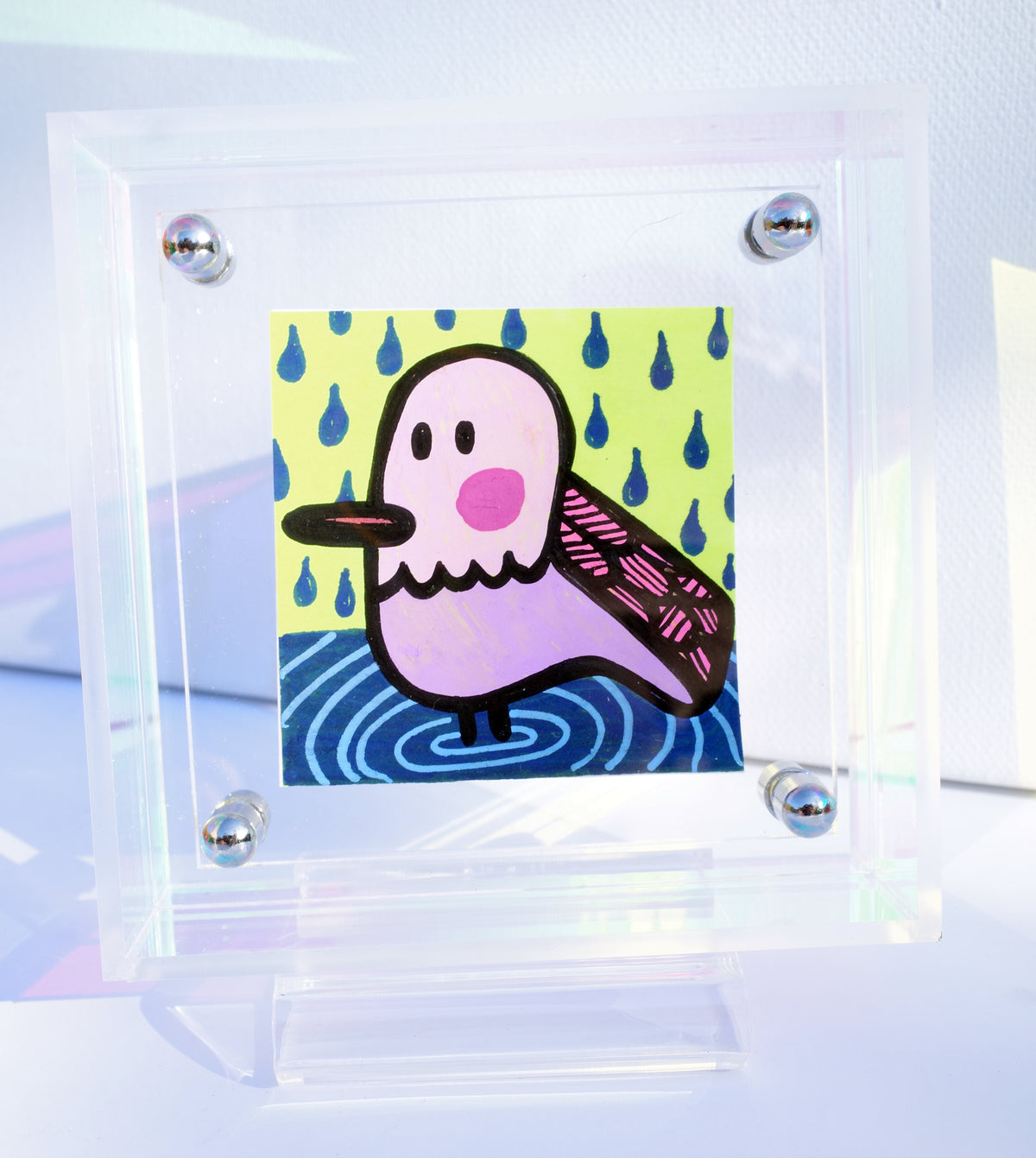 Puddle Duck - Framed Post-it Note