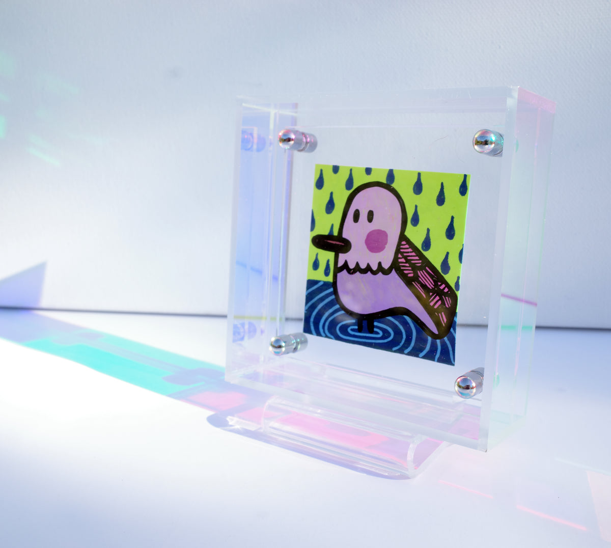 Puddle Duck - Framed Post-it Note