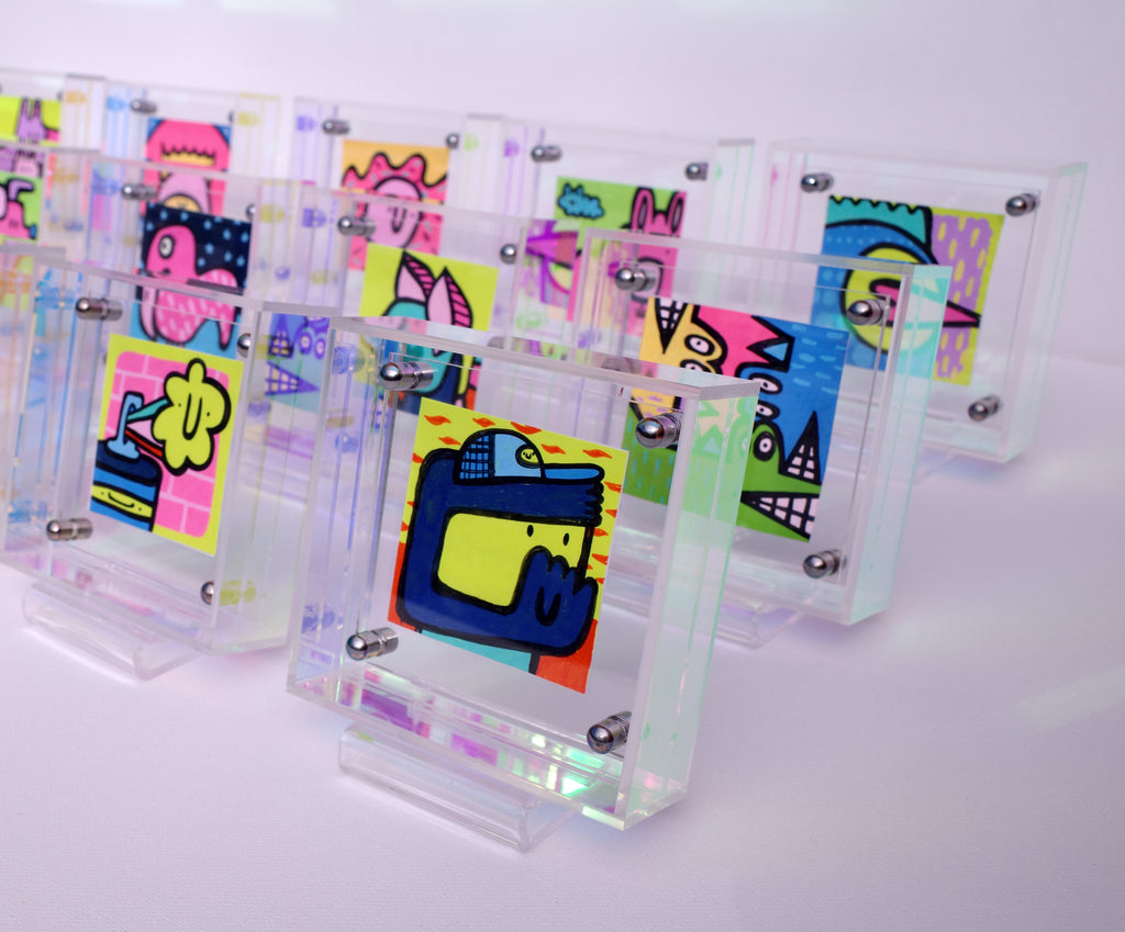 Gem Teeth - Framed Post-it Note