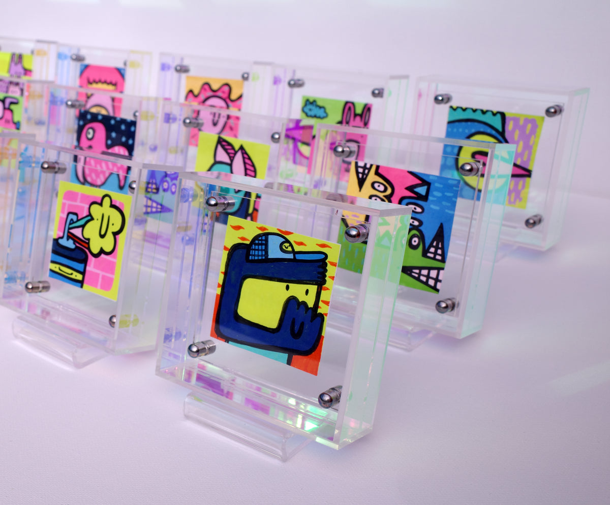 Gem Teeth - Framed Post-it Note