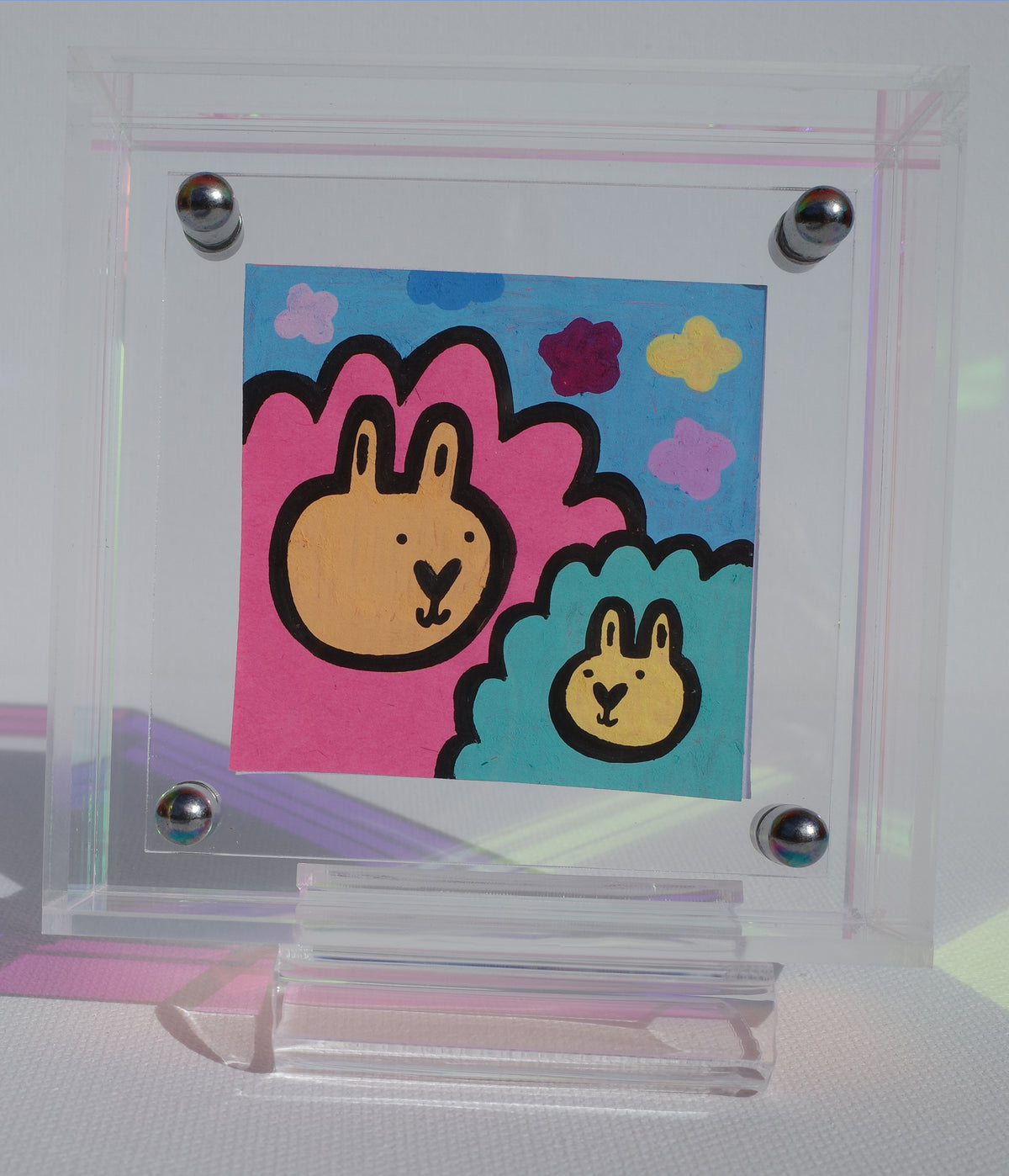 Mother & Son - Framed Post-it Note