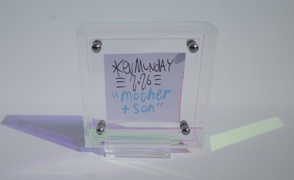 Mother & Son - Framed Post-it Note