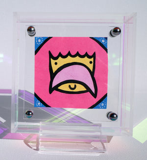 Crescent Moustache - Framed Post-it Note
